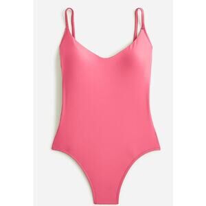 J‎ Crew Scoop Neck One Piece Swimsuit Pink Tea Rose Plus 22 Swim Pool Beach
